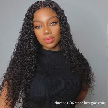 Hot sale brazilian human hair lace front wigs virgin curly lace front wig human hair wigs with baby hair for black women